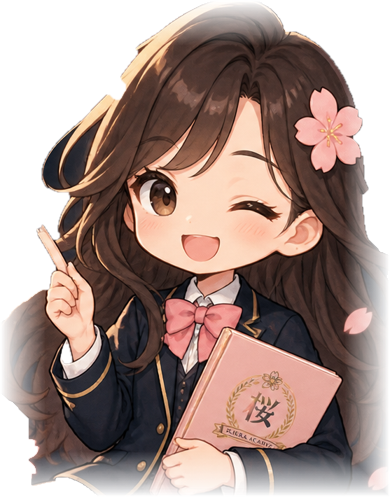 Sakura, a mascote da SAKURA ACADEMY